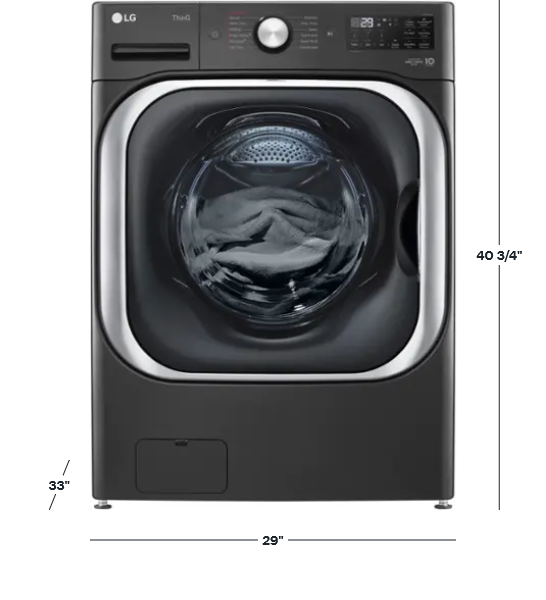 LG WM8900HBA 5.2 cu. ft. High-Efficiency Stackable Smart Front Load Washer with Steam and TurboWash (2023) — image 2